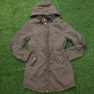 Women’s Green Ambiance Outerwear Hooded Trench Coat